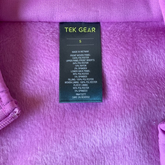 Tek Gear Zip-Up Puffy Vest. Pink. Size S - Picture 7 of 8
